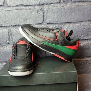 New Youth Size 6Y Black Air Jordan 2 Retro Low (GS) Basketball Shoes FJ6…